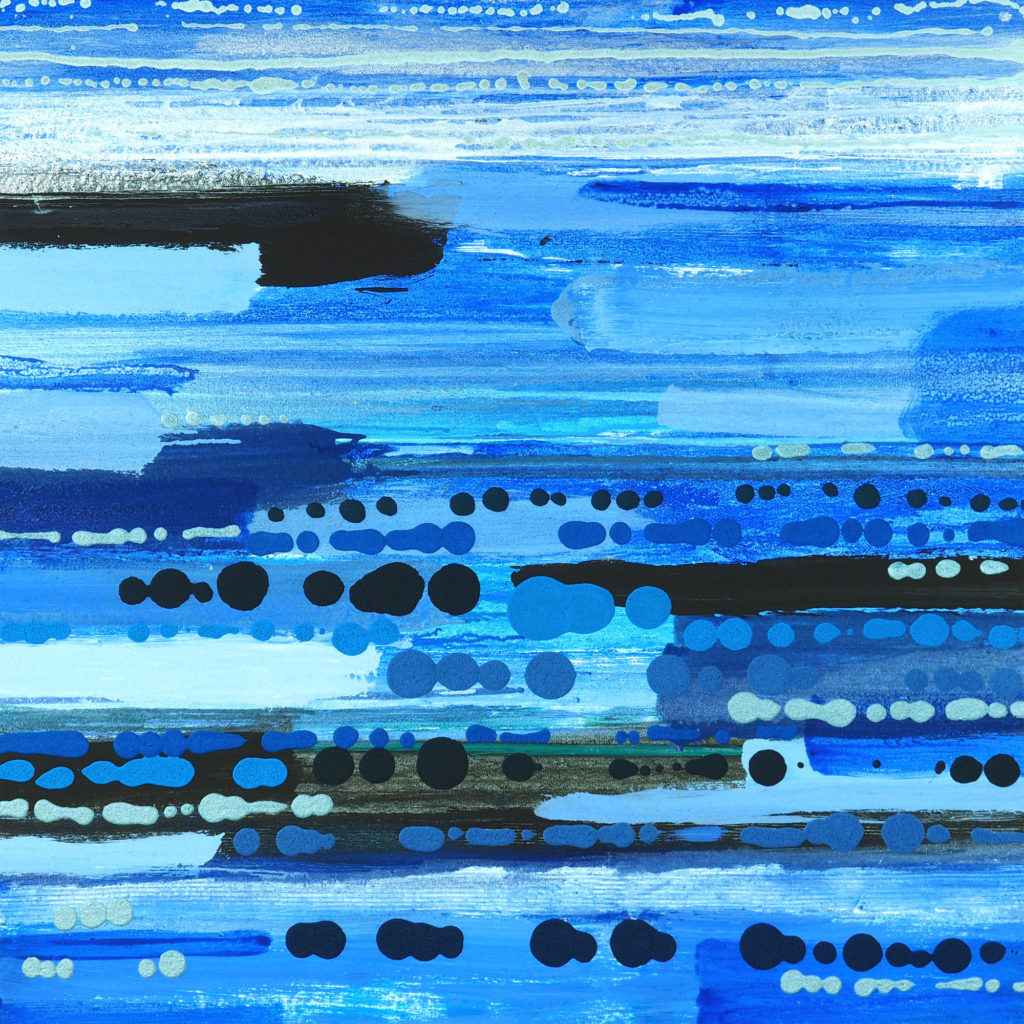 Bartos Saro Mirage abstract landscape in blue colour